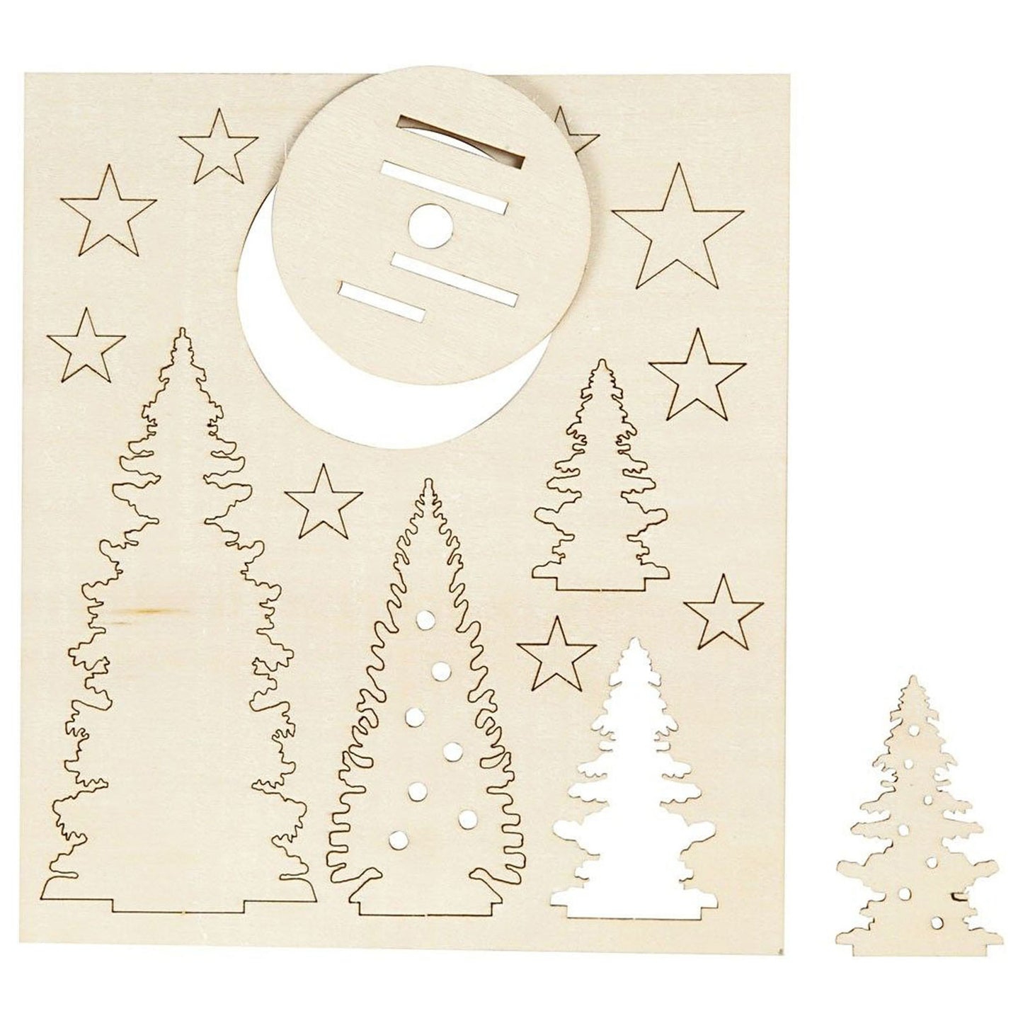 Machen und dekorieren Sie Ihre hölzernen Weihnachtsbäume