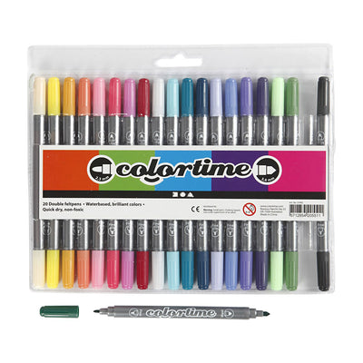Doppelseitige Marker - Extrafarben, 20 Stück.