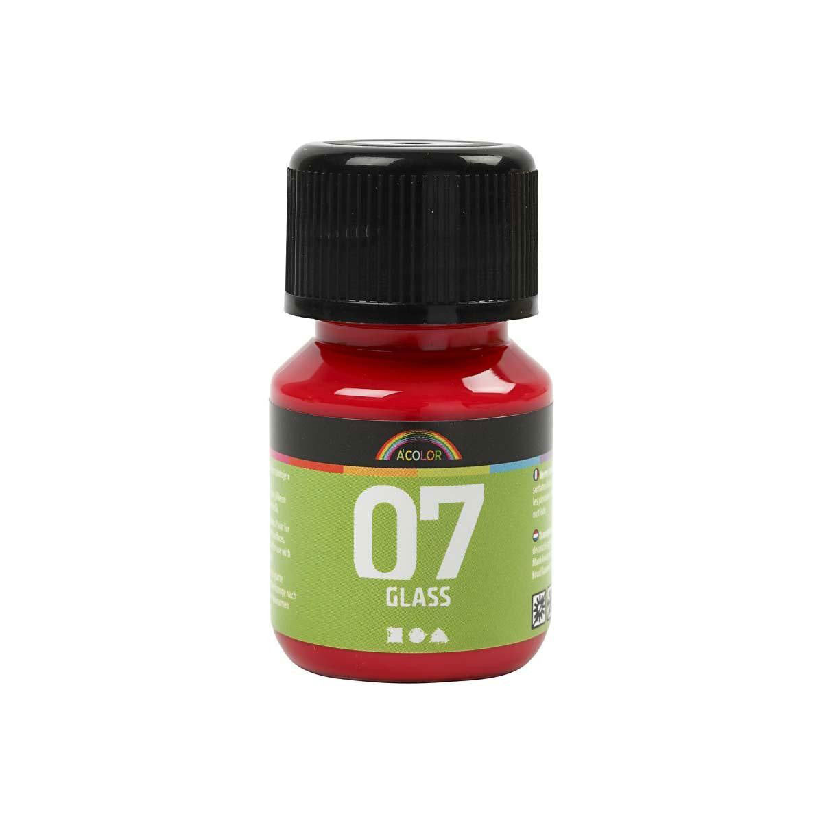 Permanente Glasfarbe - rot, 30 ml