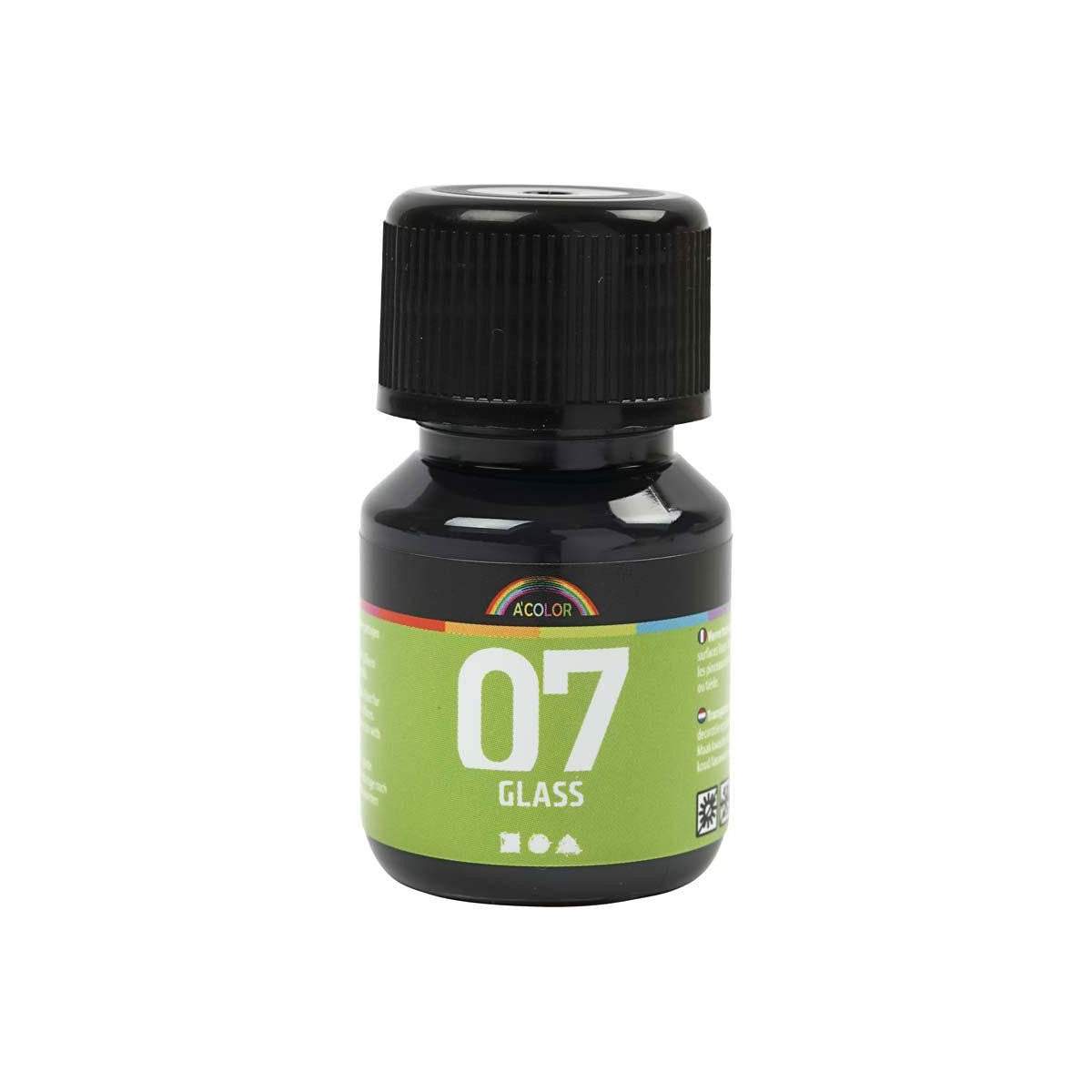 Permanente Glasfarbe - schwarz, 30 ml