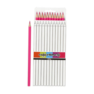 Dreiecksfarbene Stifte - Pink, 12st.