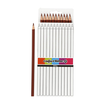 Dreiecksfarbene Bleistifte - Brown, 12st.