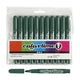 Grüne Jumbo -Marker, 12st.