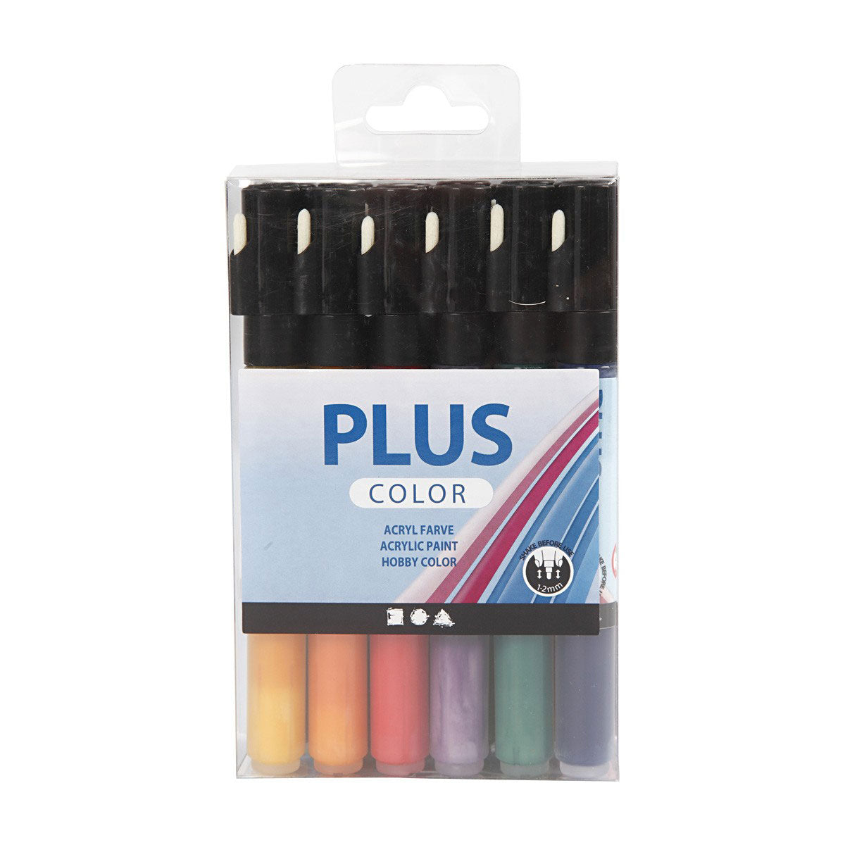 Plus Color Acryl-Marker Acryl-Farbmarker, 18 Stck.