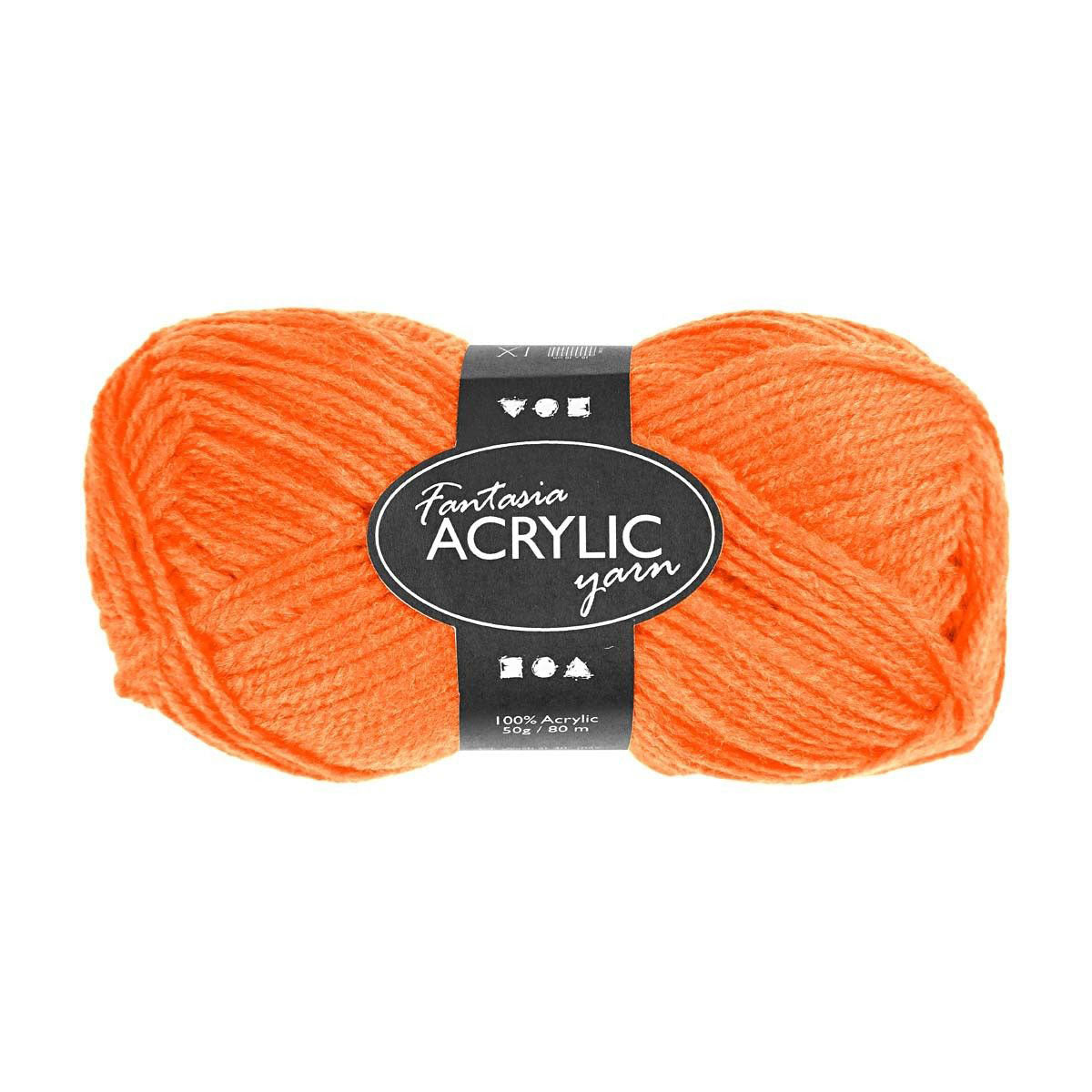 Acrylgarn Neon - Neon Orange, 50gr