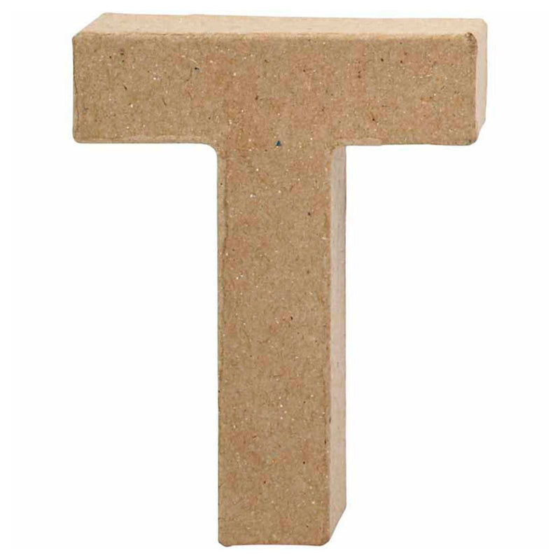 Creativ Company Buchstabe Pappmaché T, 10cm
