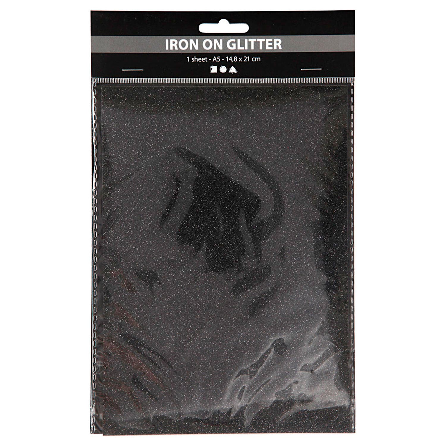 Irgon Folie Glitter Black, A5