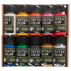 Textilfarbe verschiedene Farben, 10x50ml.