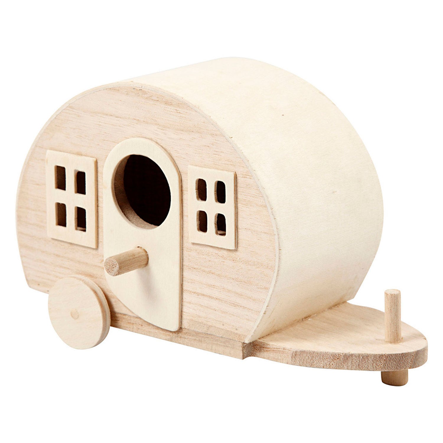 Wohnwagen aus Holz dekorieren