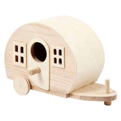 Wohnwagen aus Holz dekorieren