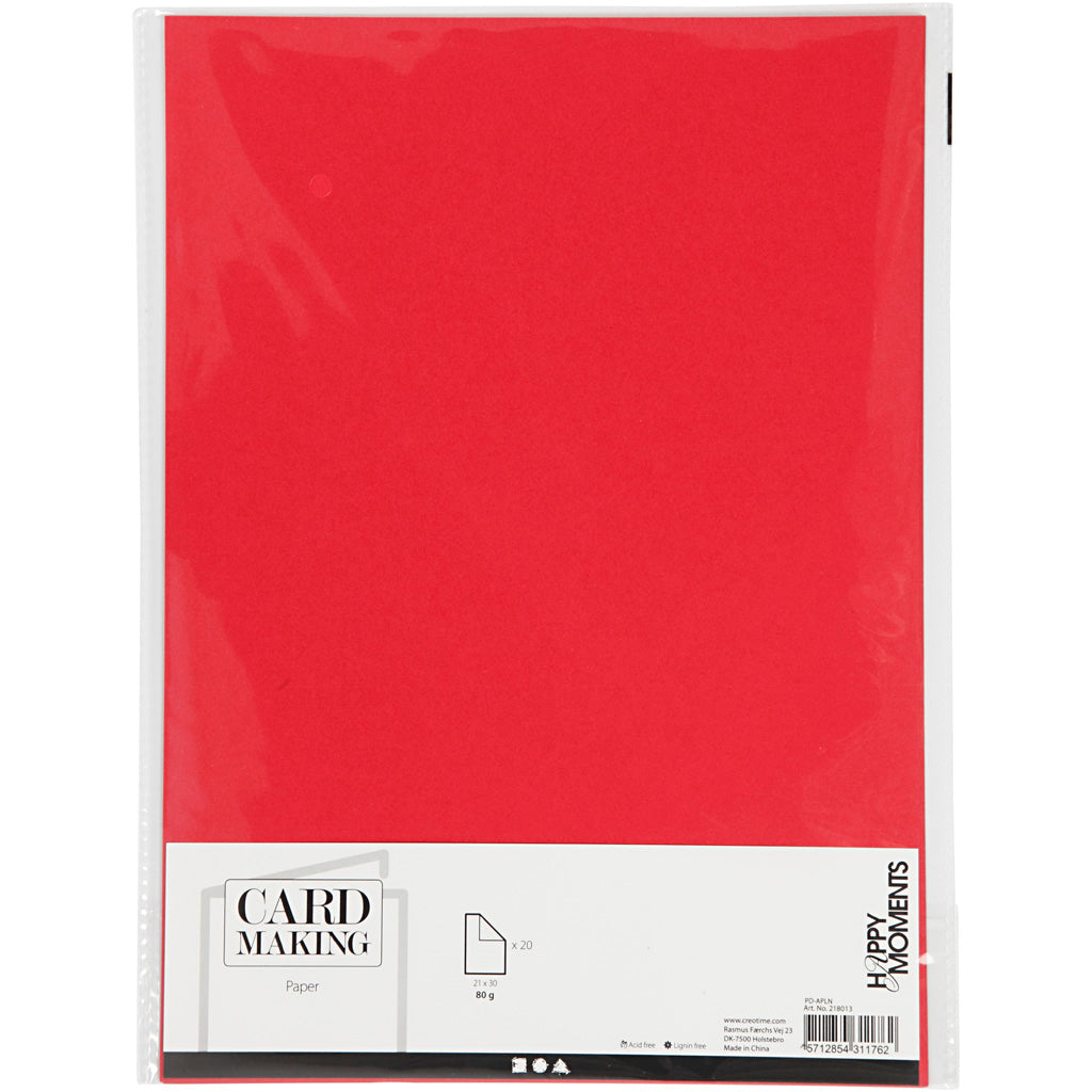 Papier rot A4 80gr, 20st.