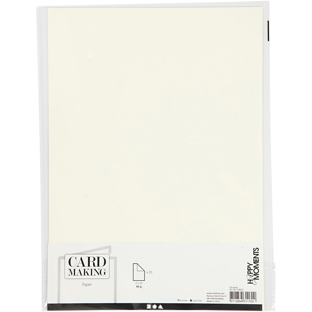 Papier off-weiß A4 80gr, 20st.