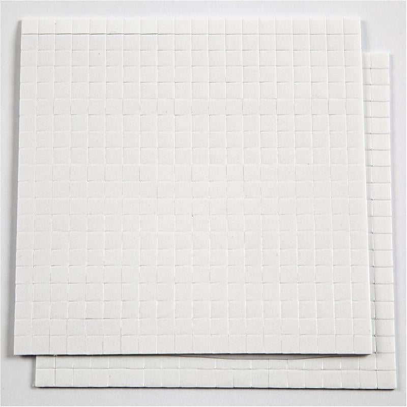 Creativ Company 3D Foam Pads Weiß 5x5x1mm, 2 Blätter