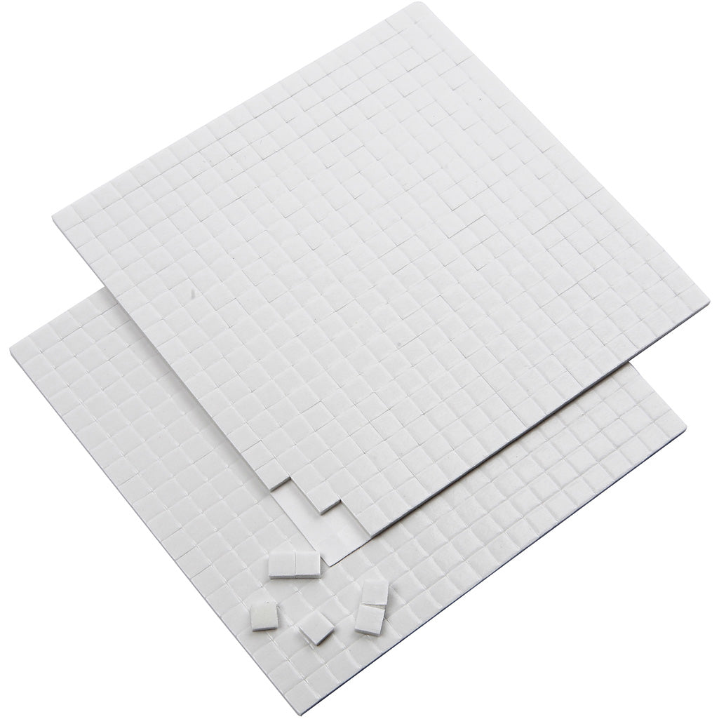 Creativ Company 3D Foam Pads Weiß 5x5x2mm, 2 Blätter