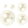 Halbpaste Perlen weiß 2-8 mm, 140.