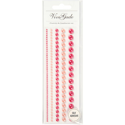 Halbpaste Perlen Pink 2-8mm, 140.