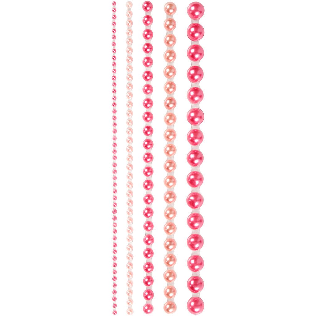 Halbpaste Perlen Pink 2-8mm, 140.