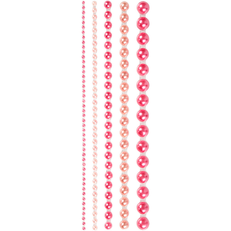 Halbpaste Perlen Pink 2-8mm, 140.