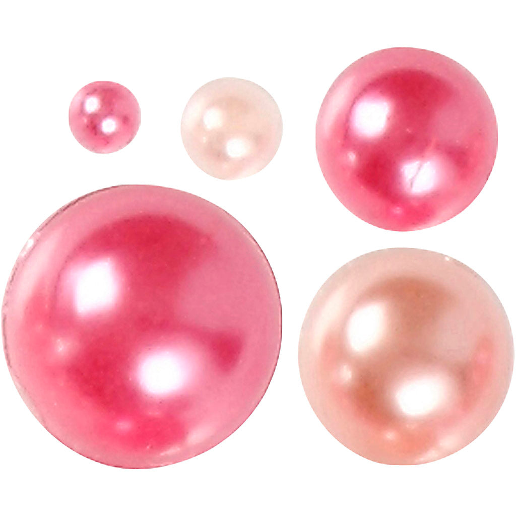 Halbpaste Perlen Pink 2-8mm, 140.