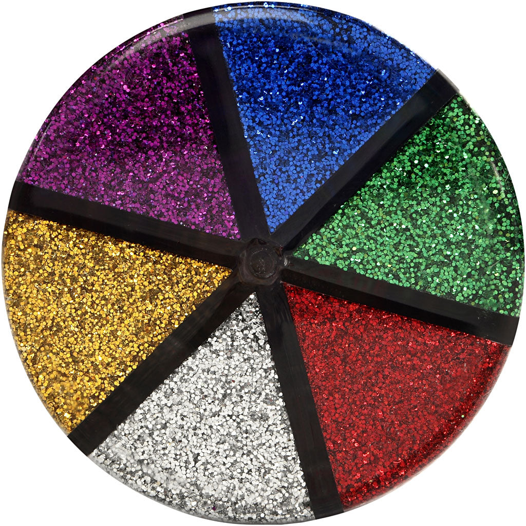 Glitzerfarbe, 6x13gr