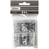 Kreativfirma Glitzer und Pailletten Silver, 6x5gr - afbeelding 2