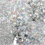 Kreativfirma Glitzer und Pailletten Silver, 6x5gr - afbeelding 3