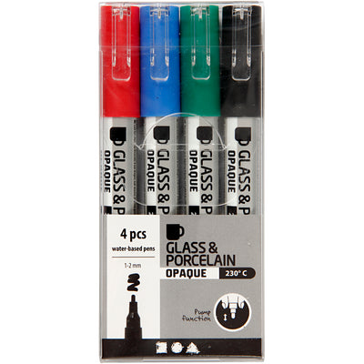 Creativ Company Glasen Porzellan Investieren Sie Farbe, 4st.