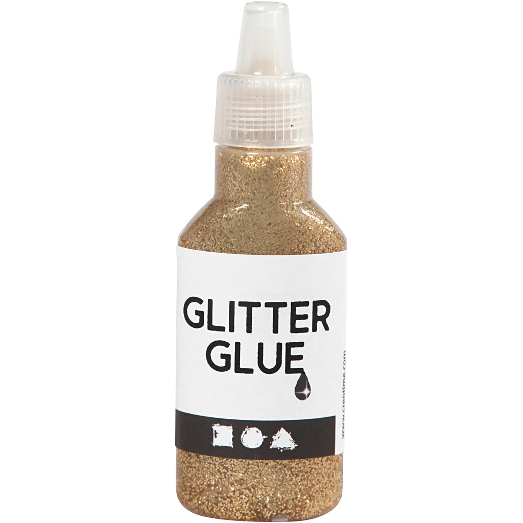 Kreativfirma Glitter Kleber Gold, 25ml