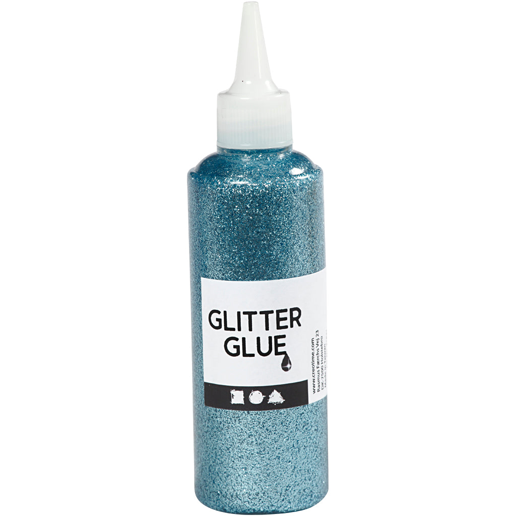 Kreativfirma Glitzer Kleber hellblau, 118 ml