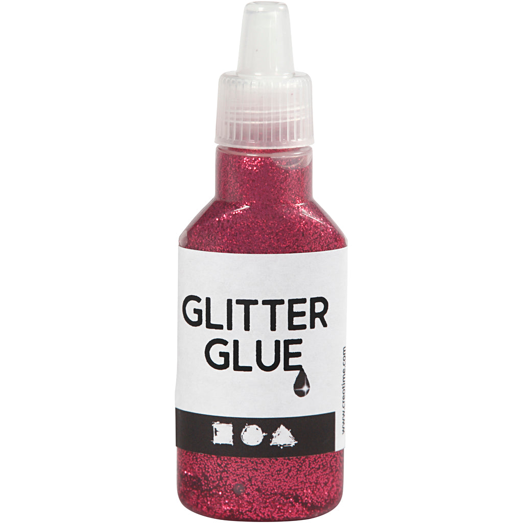 Kreativfirma Glitter Kleber Dunkelrosa, 25ml