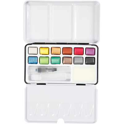 Kunst Aqua Aquarel Farbe Metallic, 12 Farben