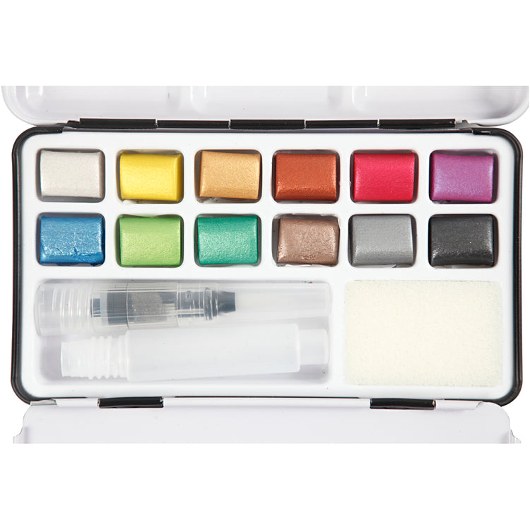 Kunst Aqua Aquarel Farbe Metallic, 12 Farben