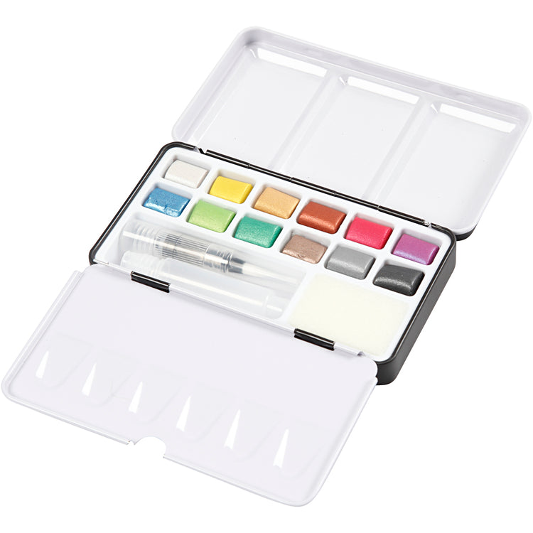 Kunst Aqua Aquarel Farbe Metallic, 12 Farben