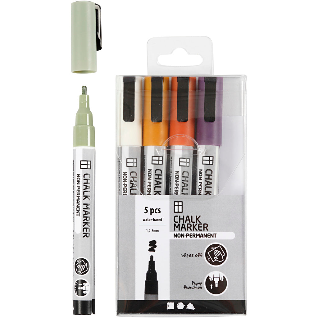 Kreativfirma Krijt Marker Pastellfarben, 5st.