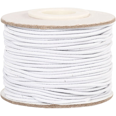 Elastische Dicke 1mm weiß, 25 m