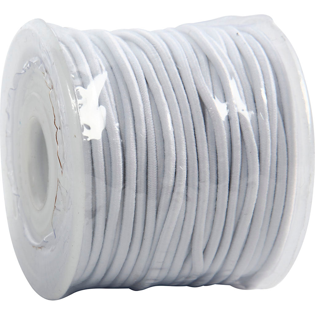 Elastische Dicke 2mm weiß, 25m