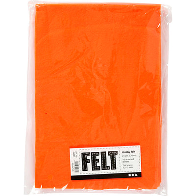 Hobby fühlte orange A4, 10 Blätter