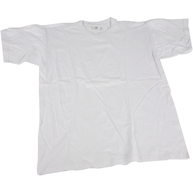T-Shirt weiß mit runden Halsbaumwolle, 12-14 Jahre alt