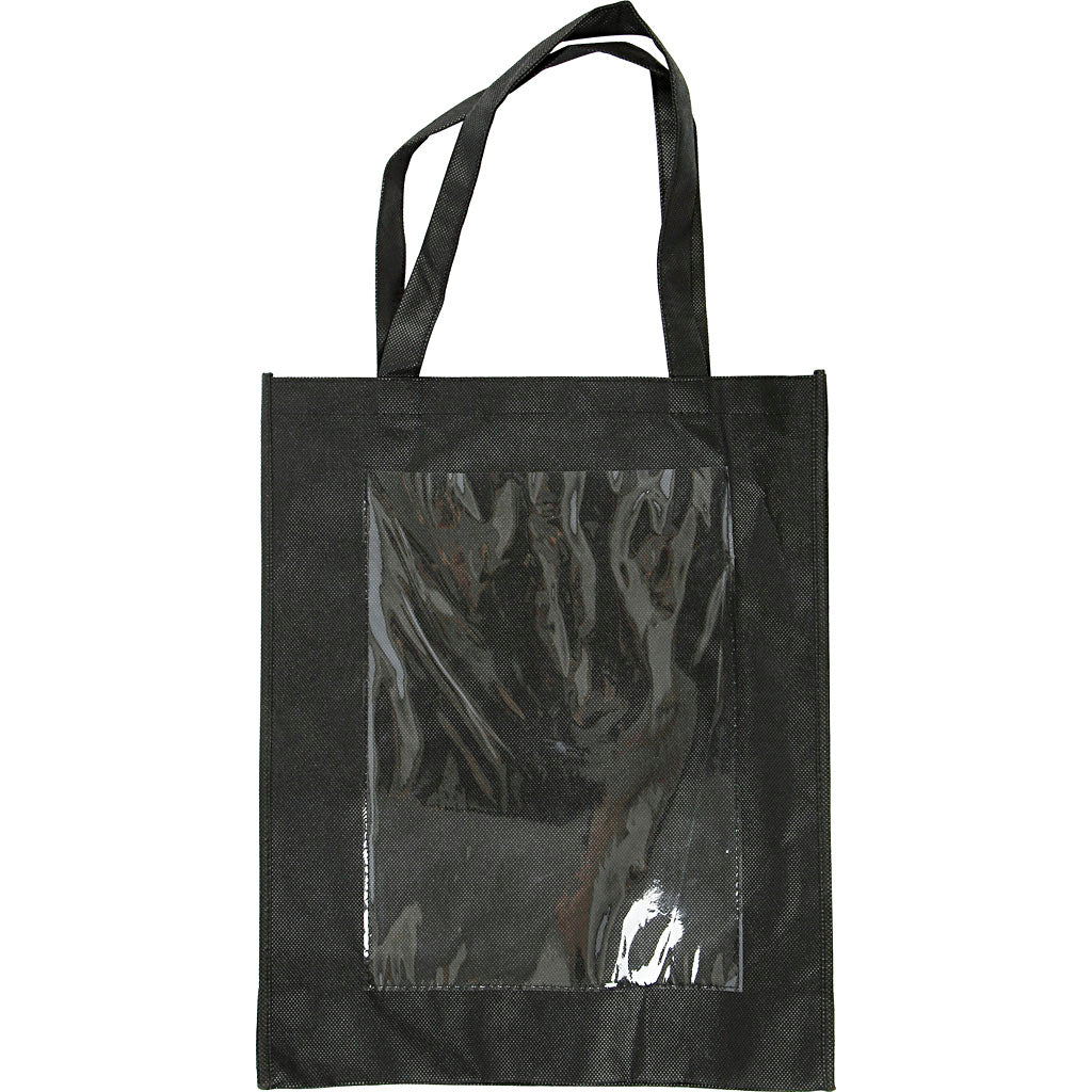 Creativ Company Black Umhängetasche mit Plastikfront