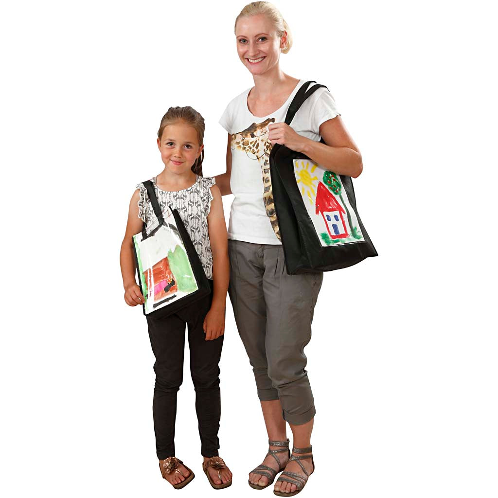 Creativ Company Black Umhängetasche mit Plastikfront