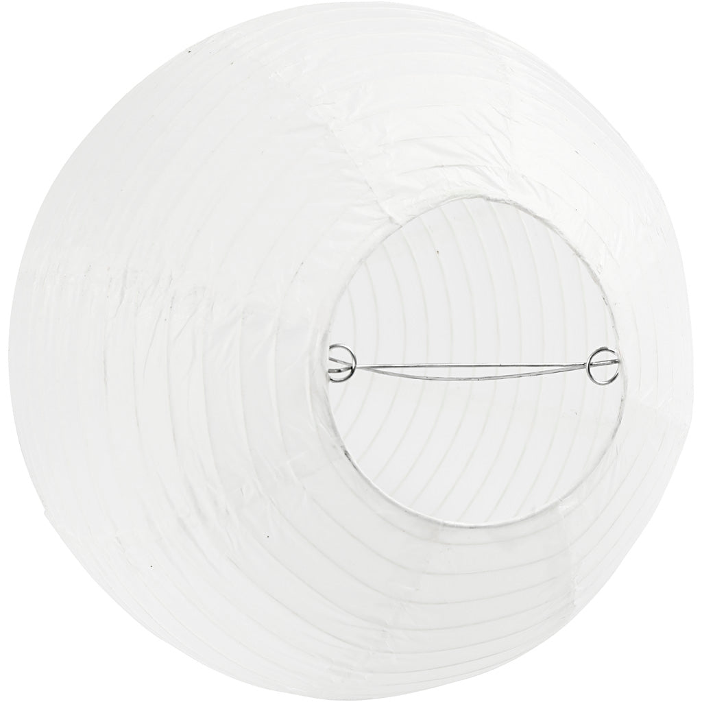 Reispapierlampe weißer Tropfen, 27 cm