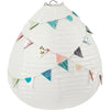 Reispapierlampe weißer Tropfen, 27 cm