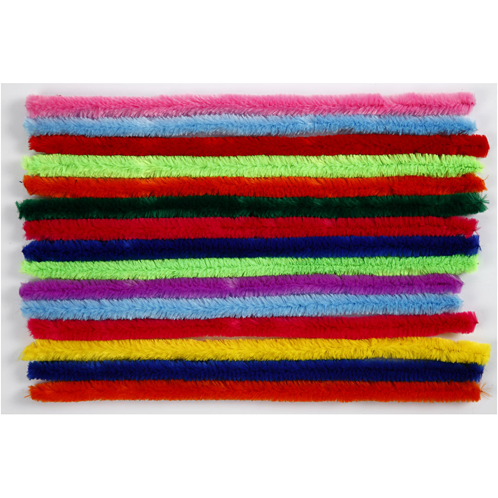 Chenille Drahtfarbe 30 cm, 15st.