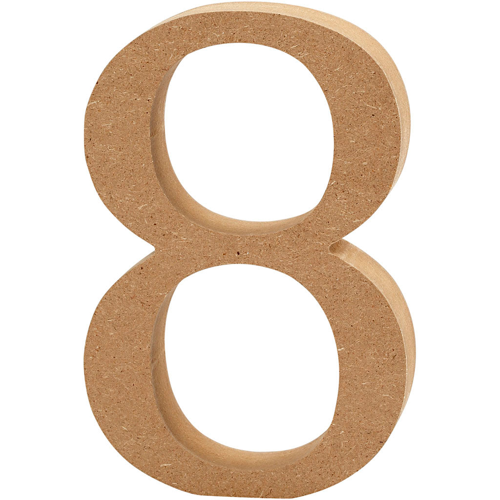 Creativ Company Nummer 8 MDF 13cm, 1.