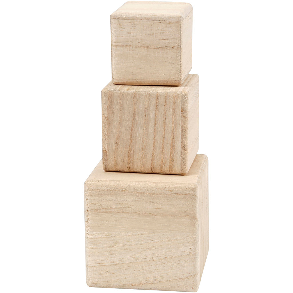 Creativ Company Holzwürfel, 3 -Set 3