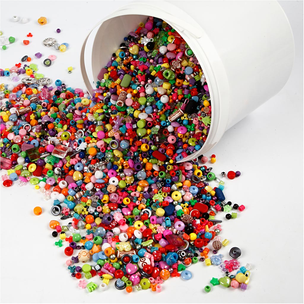 XL -Eimer mit Plastikperlen, 8100st.