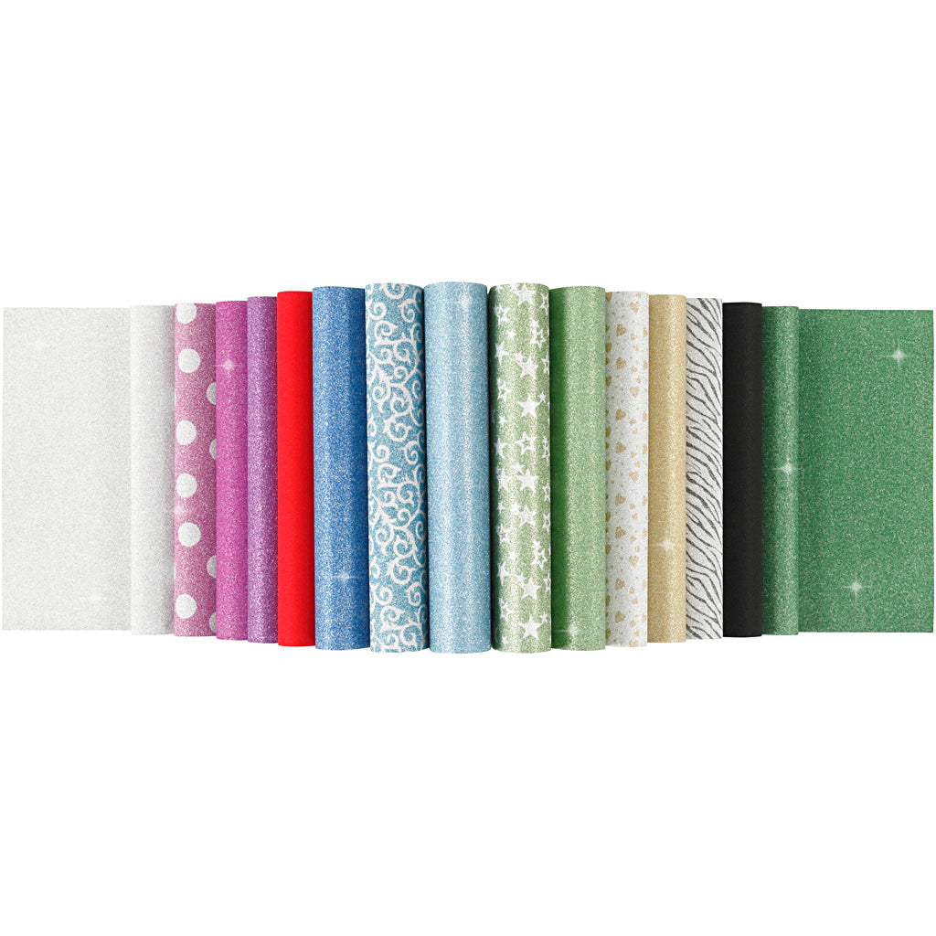 Glitzerpapierblock A4 150gr, 30 Blatt