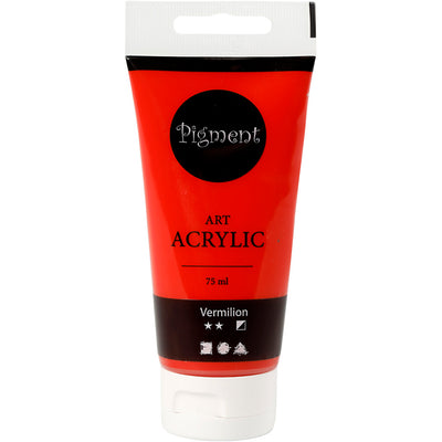Creativ Company Pigment Art Acrylfarbe Vermilion, 75 ml