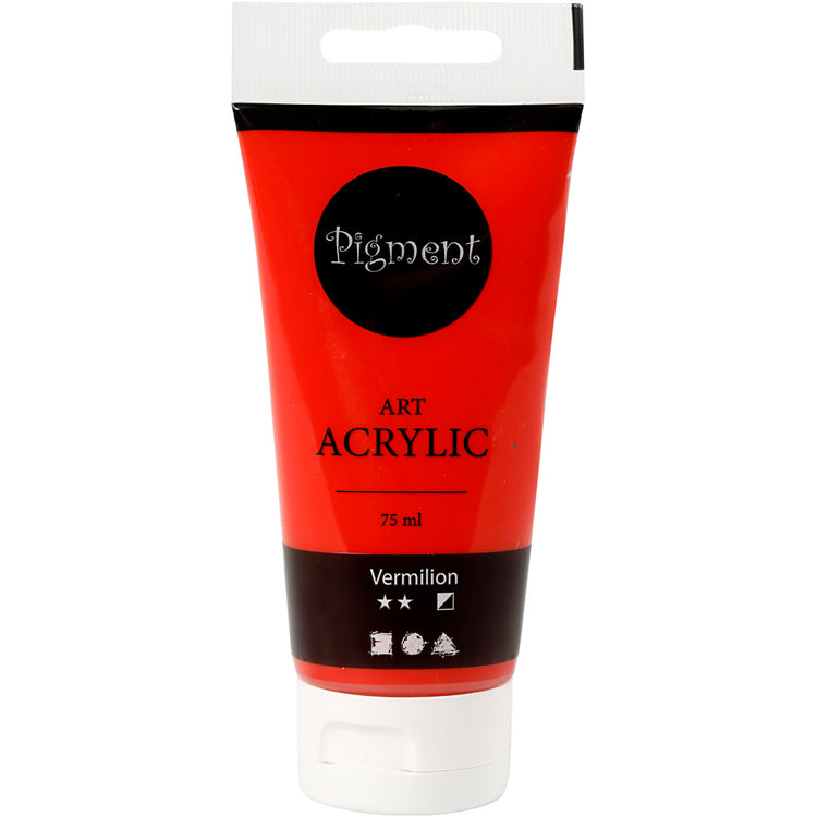 Creativ Company Pigment Art Acrylfarbe Vermilion, 75 ml