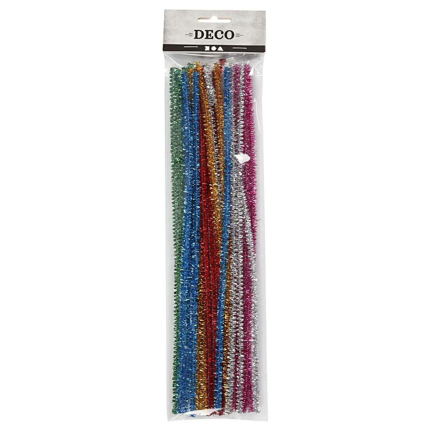 Chenille Wire Starke Farben Glitzer 30 cm, 24st.